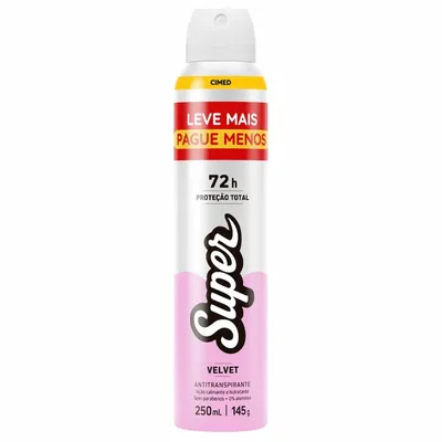 Desodorante Super Cimed Aerosol Velvet 250ml